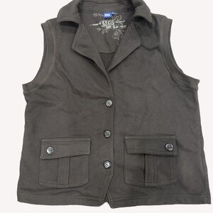 ECI Dark Brown Buttoned Top